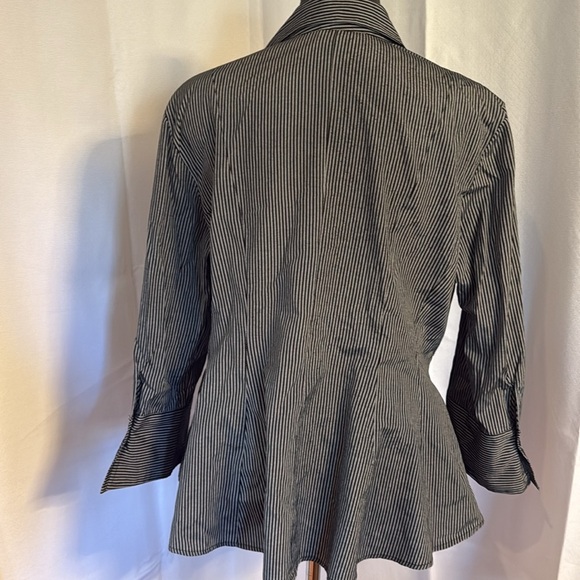 Grand & Greene Black and White Fitted Long Sleeve Shirt - Picture 9 of 10